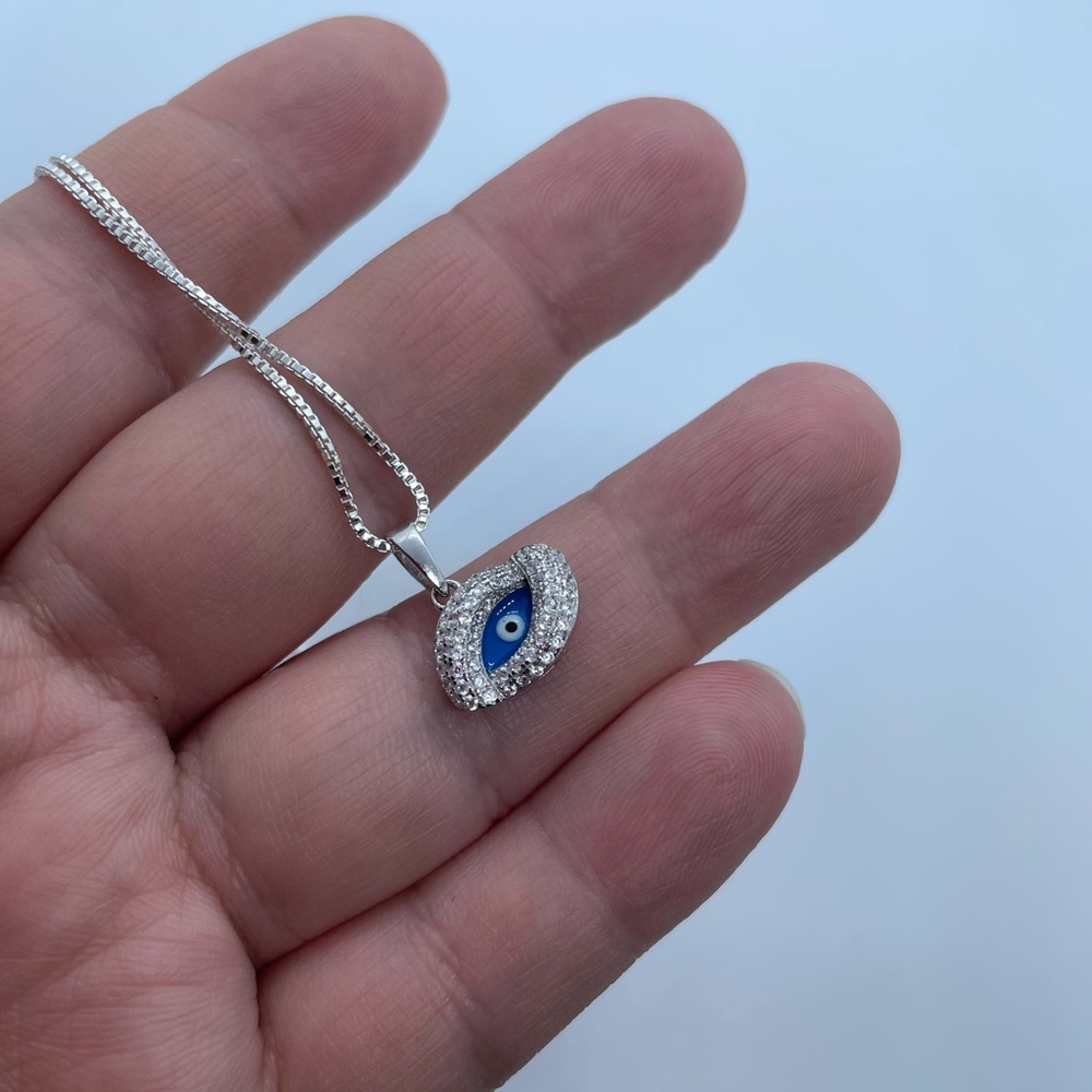 925 sterling silver evil eye necklace